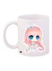 Printed Coffee Mug White/Pink/Beige