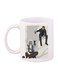 Multiple Characters Printed Mug White/Black/Blue Standard Size