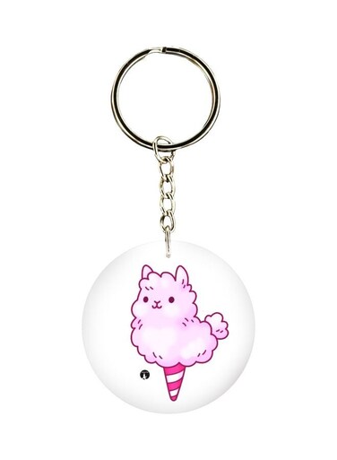 Cartoon Themed Single Sided Keychain