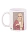 Lady Printed Coffee Mug White/Pink/Beige 11ounce