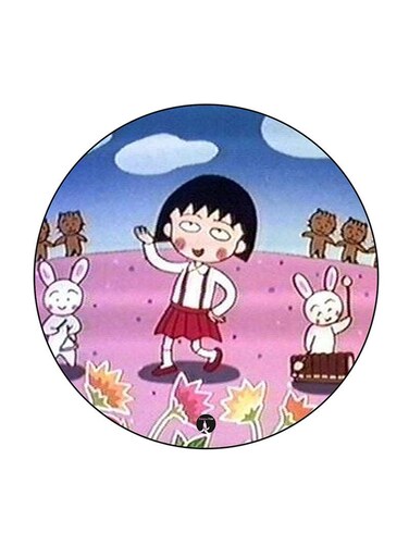 Anime Chibi Maruko Chan Printed Fridge Magnet Multicolour