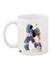 Cartoon Girl Printed Coffee Mug White/Blue/Yellow 11ounce