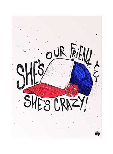 Stranger Things Metal Plate Poster Multicolour 15 x 20cm