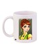 Cartoon Girl Printed Coffee Mug White/Green/Beige