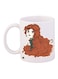Cartoon Girl Printed Coffee Mug White/Brown/Green