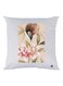 Bird With A Flower Printed Cushion polyester White/Brown/Pink 30x30cm