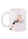 A Bird Design Mug White/Pink/Black 12ounce