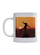 Sunset Printed Mug White/Black/Orange