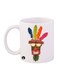 Video Game Crash Printed Mug White/Pink/Orange 12ounce