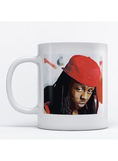 Lil Wayne Printed Mug White/Red/Black