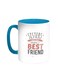 Sisters Are The Perfect Best Friend Printed Coffee Mug Turquoise/White 11ounce