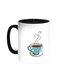 A Cup Of Coffee Printed Coffee Mug Black/White 11ounce