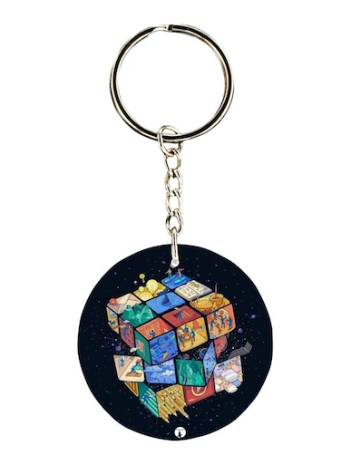 Rubik's Cube Printed Keychain