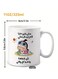 Ceramic Mug with Arabic Quote "Trivia Occupies My Time" Humorous Design in orange