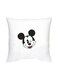 Mickey Mouse Printed Decorative Cushion White/Black/Red 16x16inch