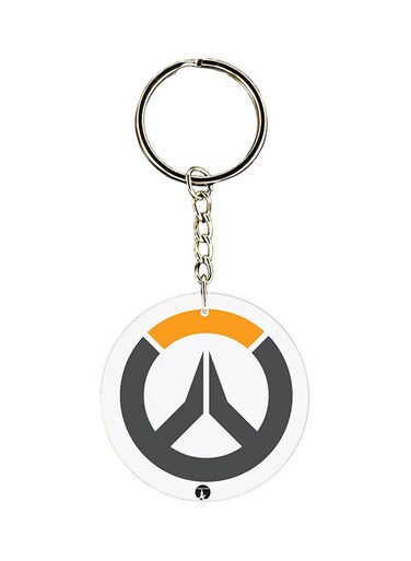 Overwatch Logo Keychain Grey/Yellow