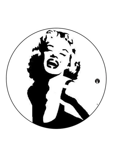 Marilyn Monroe Printed Fridge Magnet Round Multicolour