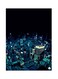 City Themed Metallic Plate Black/Blue/White 20x15cm