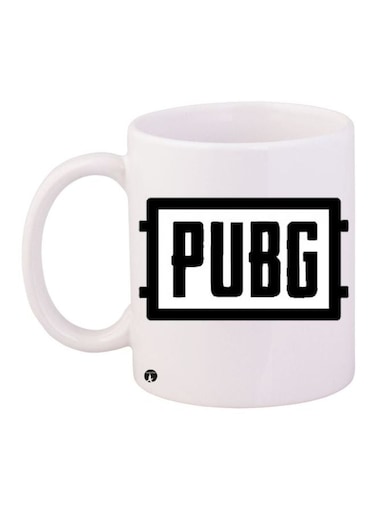 PUBG Printed Coffee Mug White/Black 11ounce
