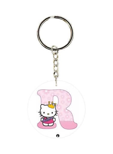 Hello Kitty Letter R Printed Keychain
