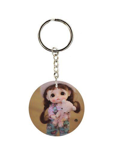 Doll Printed Double Sided Keychain