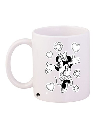 Minnie Mouse Printed Coffee Mug White/Black