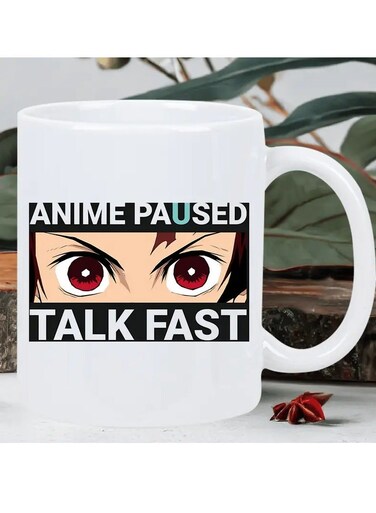 Anime-Themed Ceramic Coffee Mug, Double-Wall Insulation, Microwave Safe, Ideal for Anime Enthusiasts, Educators, Grandparents, and Significant Others