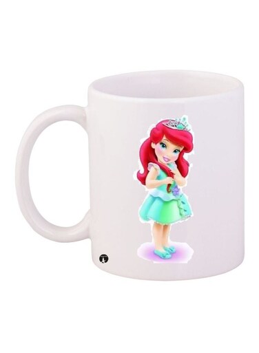 Disney Princess Printed Coffee Mug White/Green/Red