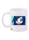 Printed Ceramic Coffee Mug White/Blue/Beige