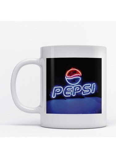 Pepsi By Neon Art Printed Mug White/Blue/Black