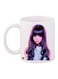 Cartoon Girl Printed Coffee Mug White/Purple/Black