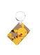 Pokemon Printed Keychain Yellow/Brown/Silver
