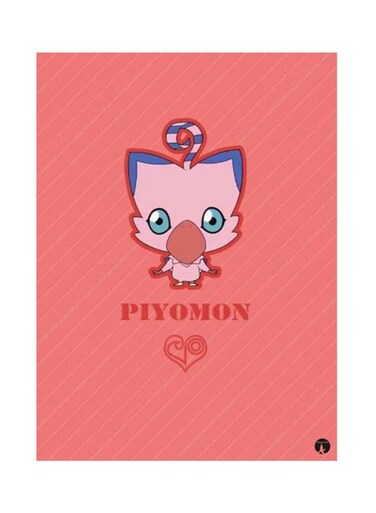 Metal Plate Of The Anime Digimon Poster Pink/Blue