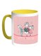 Happy Mother's Day Printed Coffee Mug White/Yellow/Pink 325ml