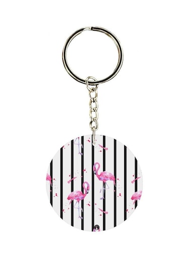Birds Printed Double Sided Keychain