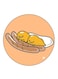 Gudetama Printed Fridge Magnet Round Multicolour