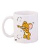 Printed Ceramic Coffee Mug White/Orange