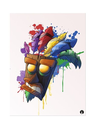 Video Game Crash Metal Plate Poster Multicolour 15x20centimeter