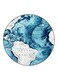 Map Printed Fridge Magnet Round Multicolour