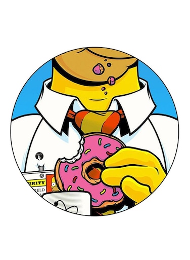 The Simpsons Printed Fridge Magnet Round Multicolour