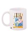 Anime Girl Printed Ceramic Coffee Mug White/Beige/Blue