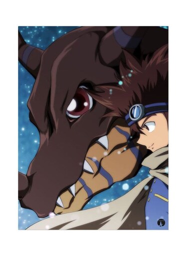 Metal Plate Of The Anime Digimon Poster Multicolour