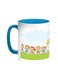 Happy Eid Printed Coffee Mug Turquoise/White 11ounce