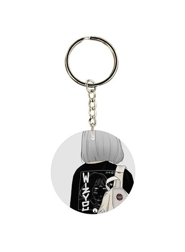 Girl Back Printed Keychain