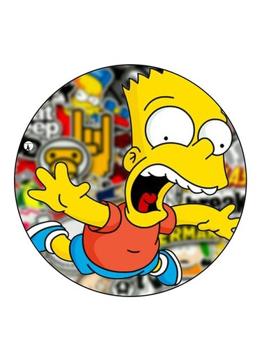 The Simpsons Printed Fridge Magnet Multicolour