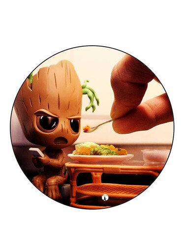 Groot Printed Fridge Magnet Round Multicolour