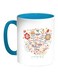 Happy Mothers Day Printed Coffe Mug White/Turquoise/Yellow