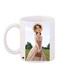 Cartoon Girl Printed Coffee Mug White/Beige/Green 11ounce