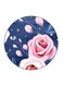 Flower Printed Fridge Magnet Blue/Pink 5.5 x 5.5cm