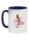 Women's Day Celebration Printed Coffee Mug White/Pink/Dark Blue 325ml